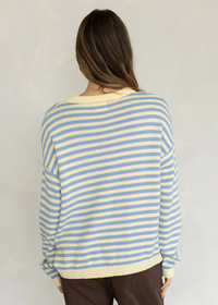 Varley Striped Collared Sweater - Butter
