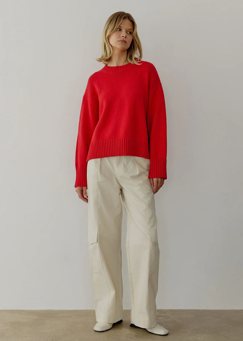 The Asher Sweater - Cherry Red