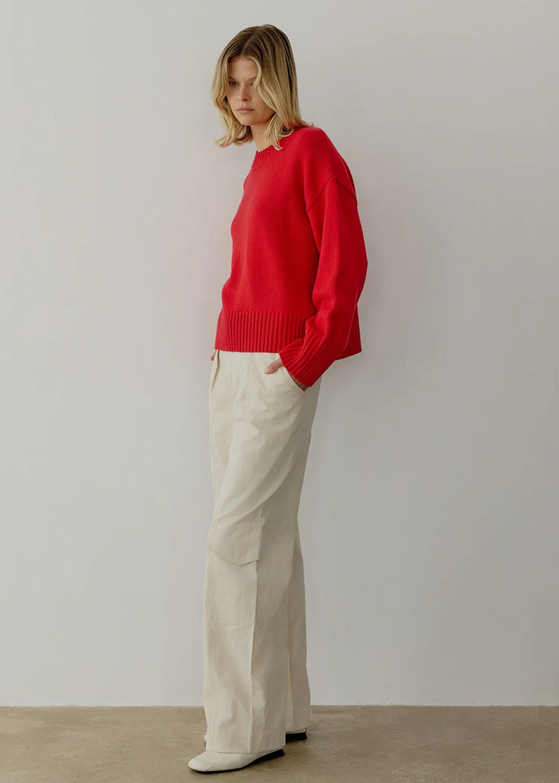 The Asher Sweater - Cherry Red