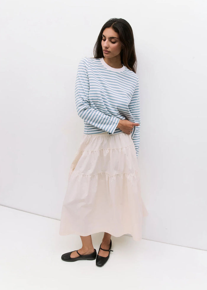 The Kathleen Top - Blue Cream