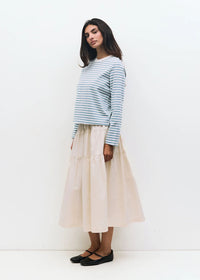 The Kathleen Top - Blue Cream