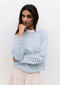 The Kathleen Top - Blue Cream