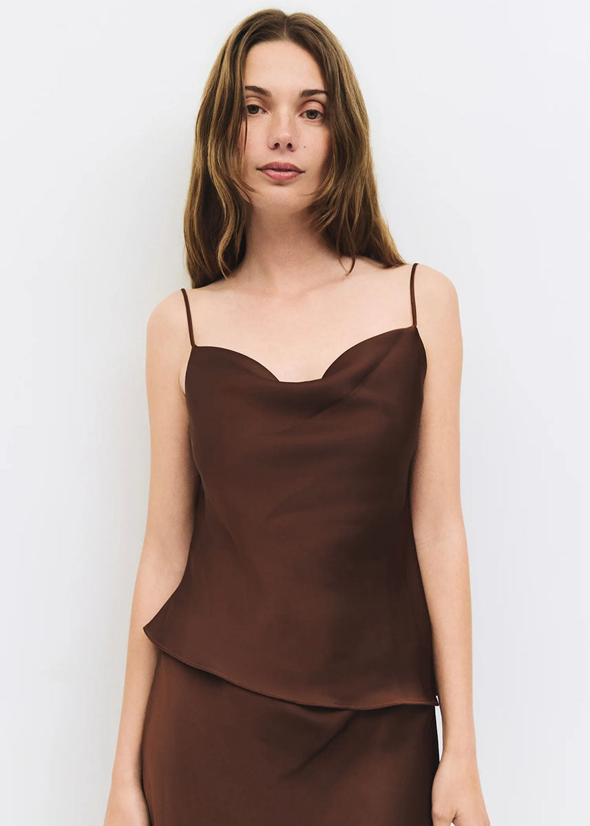 The Elena Top - Brown