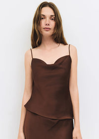 The Elena Top - Brown
