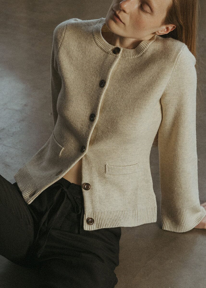 The Tyler Cardigan - Beige