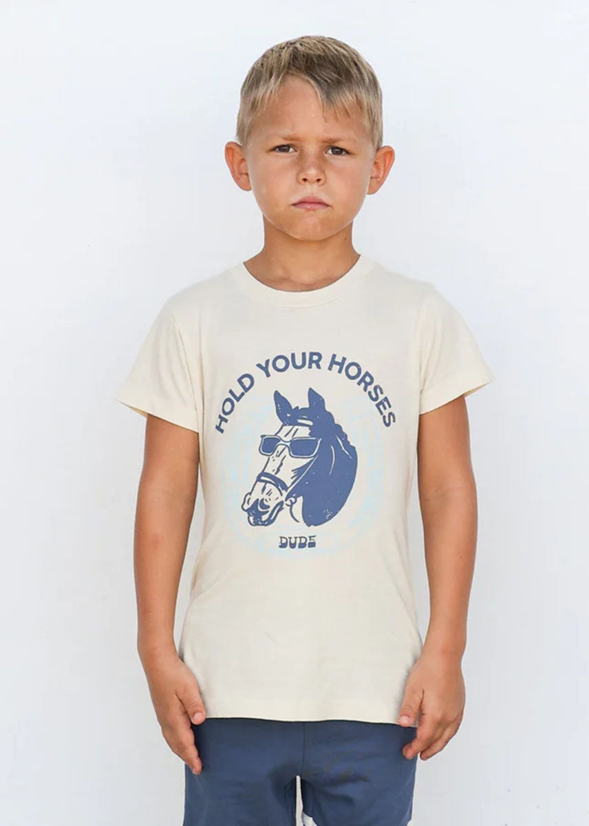 Hold Your Horses Tee - Parchment