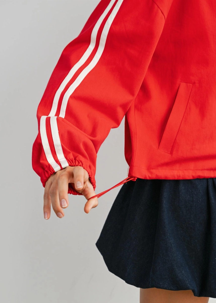 Tate Striped Jacket - Red/White