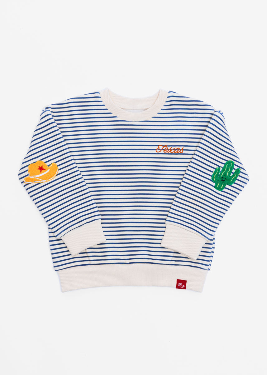 Texas Striped Patch Sweatshirt