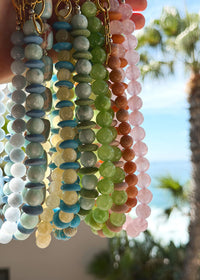Lucia Gemstone Necklace - Light Blue