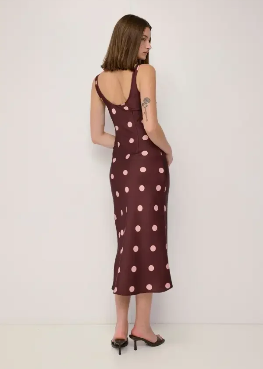 The Saylor Dress - Burgundy & Pink