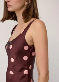 The Saylor Dress - Burgundy & Pink