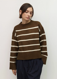 The Casey Sweater - Brown & Cream