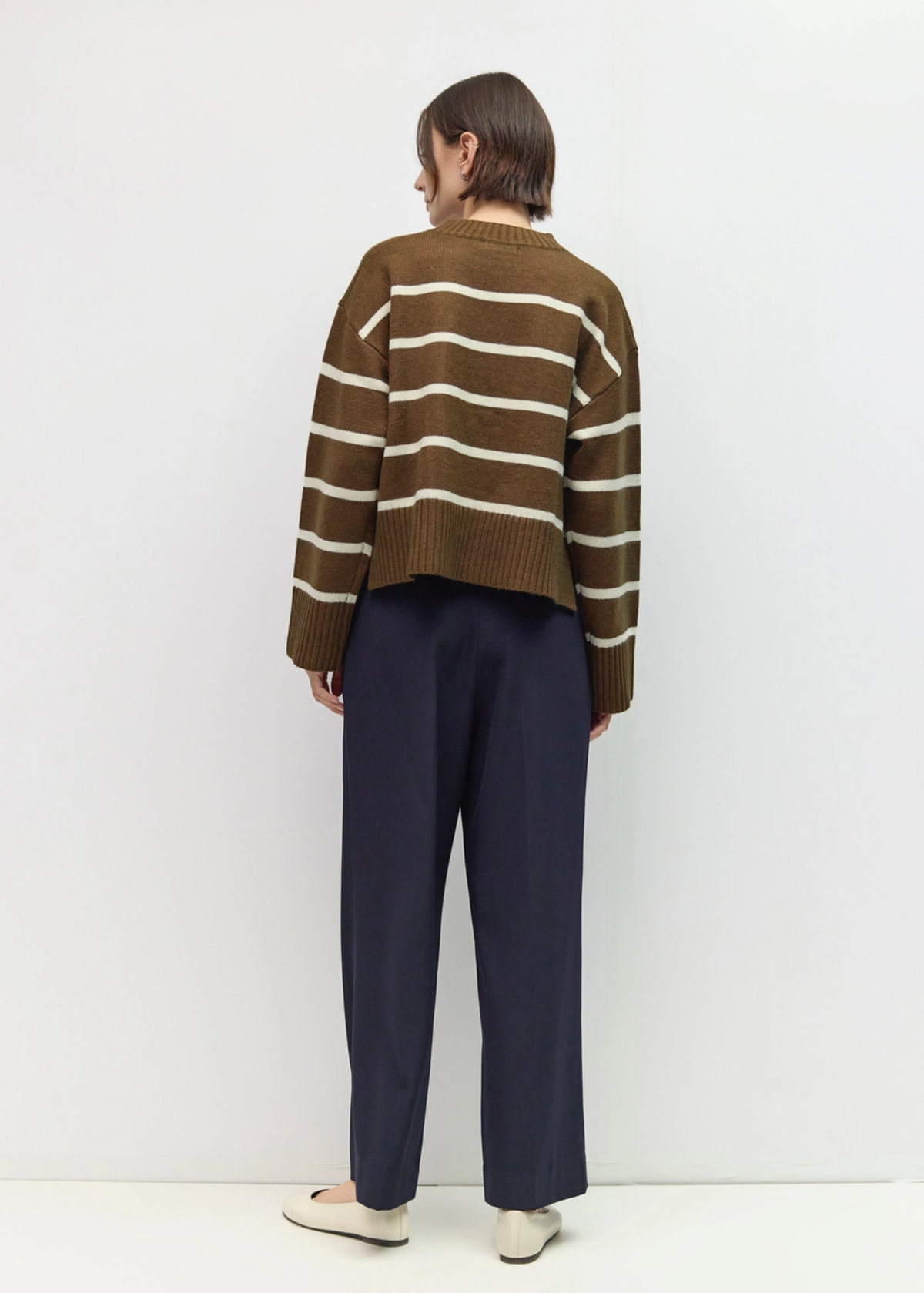 The Casey Sweater - Brown & Cream