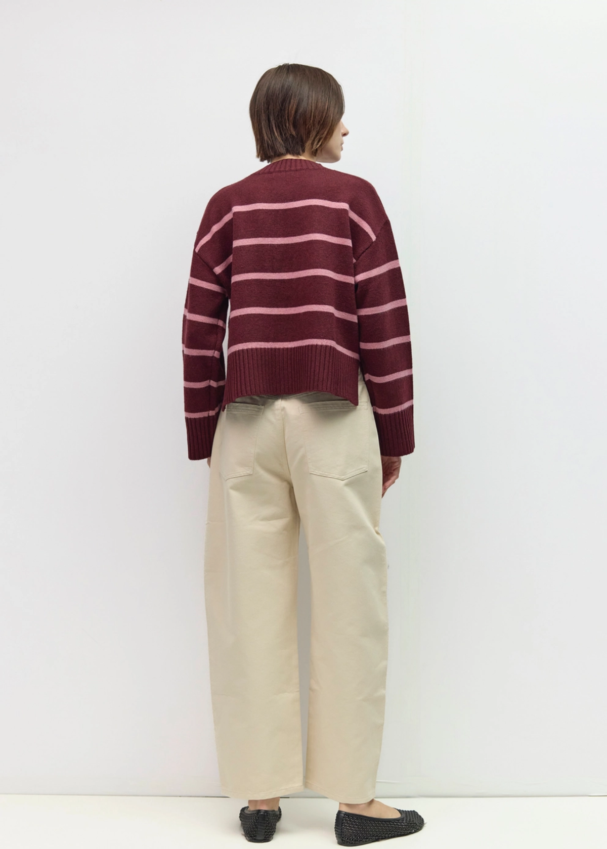 The Casey Sweater - Burgundy & Pink