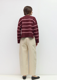 The Casey Sweater - Burgundy & Pink