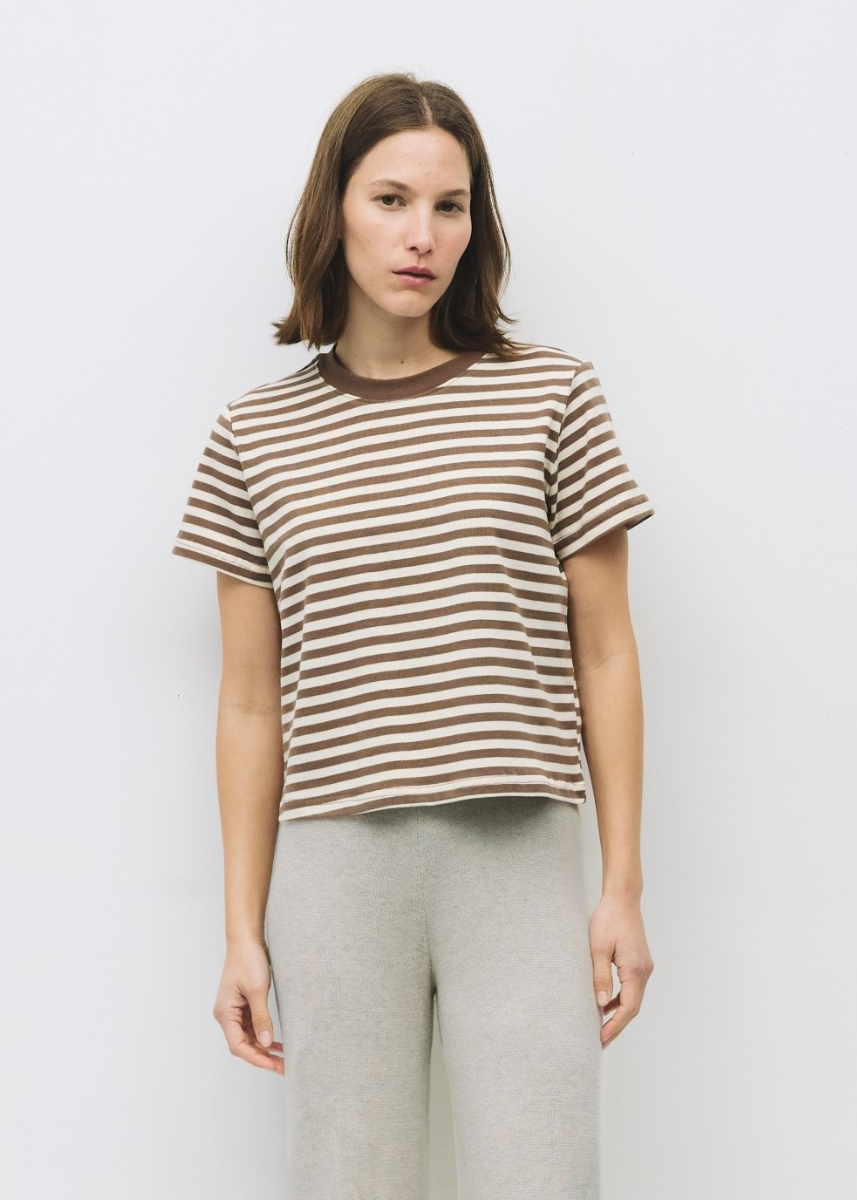 The Cooper Top - Brown & White
