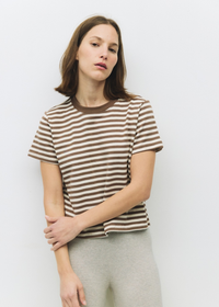 The Cooper Top - Brown & White