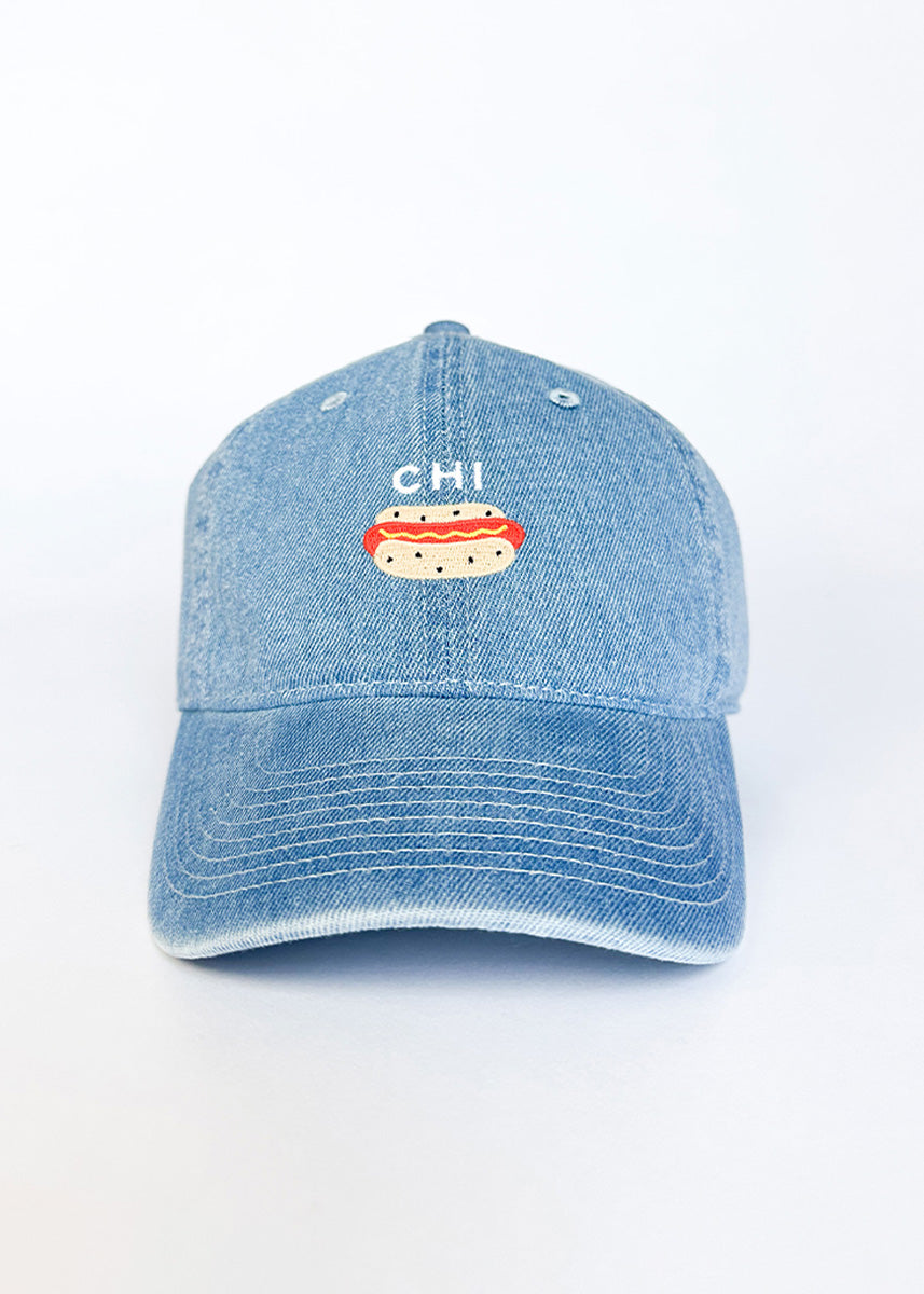 Tiny Chi Hot Dog Icon Hat - Denim