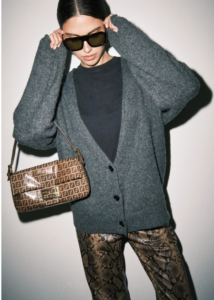 Tommie Cardigan - Charcoal