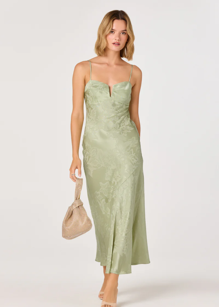 tyla green dress Princess Anna coronation dress SCV021327_B_M Sculpting fit that follows Color:NUDE
