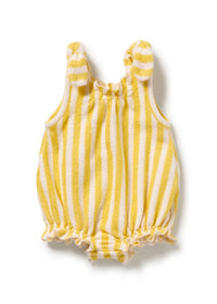 Organic Terry Tie Playsuit - Honey Wave