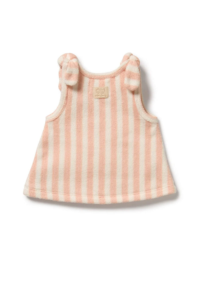 Organic Terry Swing Top - Strawberry Wave