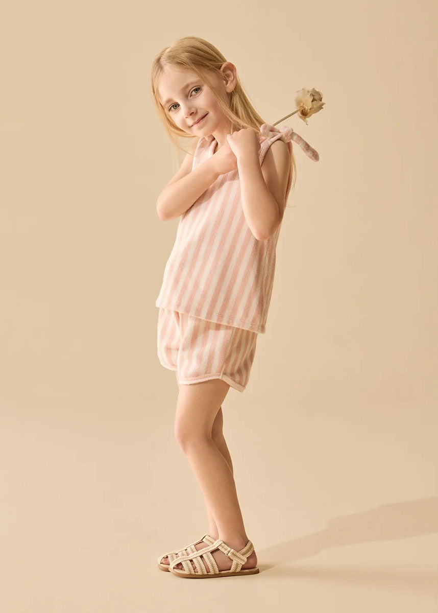 Organic Terry Swing Top - Strawberry Wave