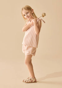 Organic Terry Swing Top - Strawberry Wave