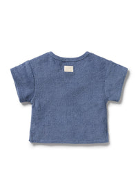 Organic Terry Tee - Deep Blue