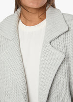 Demi Collar Coatigan - Light Grey