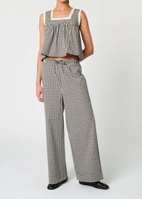 Betty Stripe Tie-Waist Pant - Black Multi
