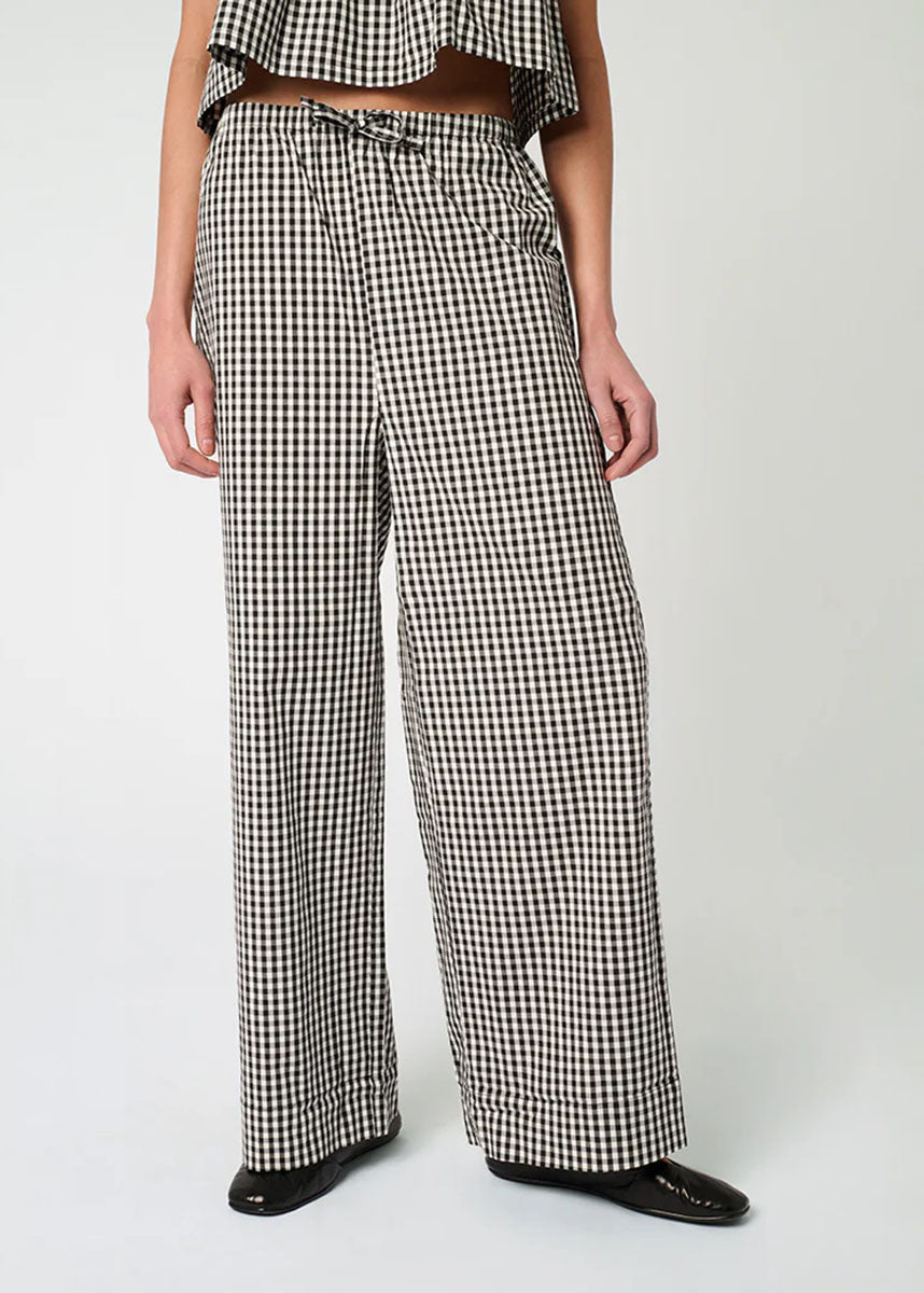 Betty Stripe Tie-Waist Pant - Black Multi