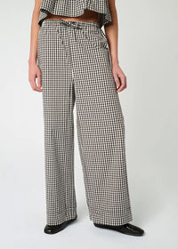 Betty Stripe Tie-Waist Pant - Black Multi