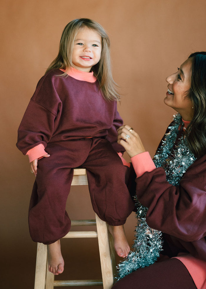 Julian Toddler Set - Deep Plum