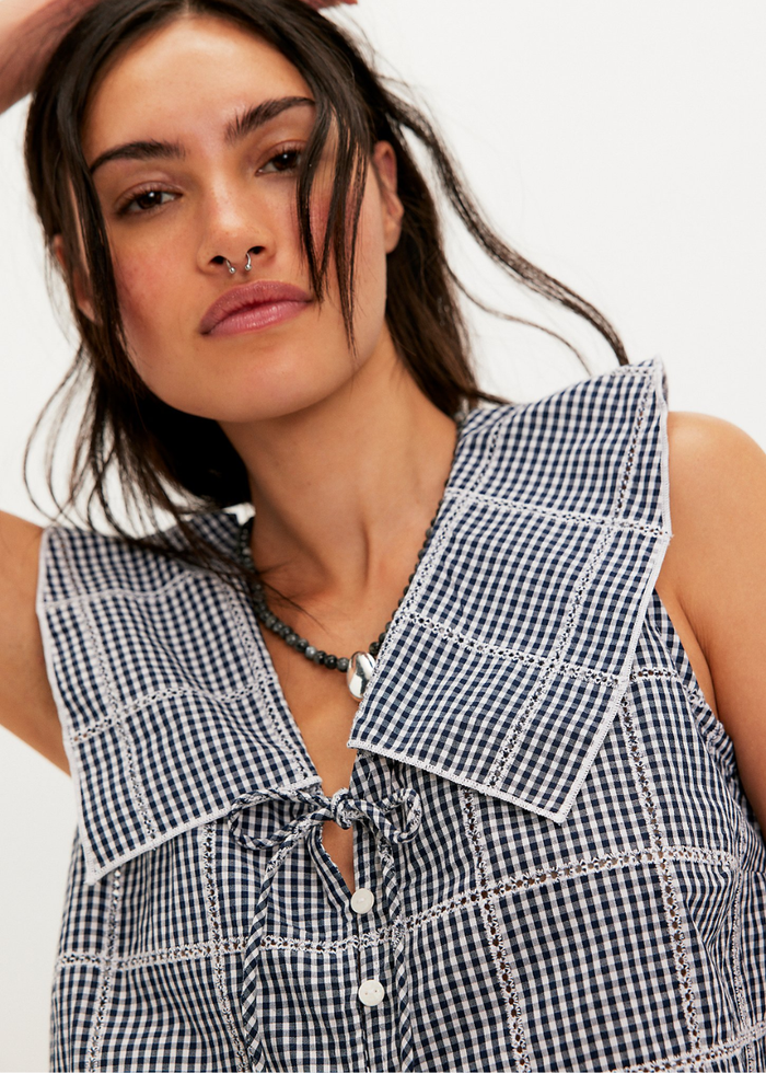 Waiting For Me Top - Navy Combo