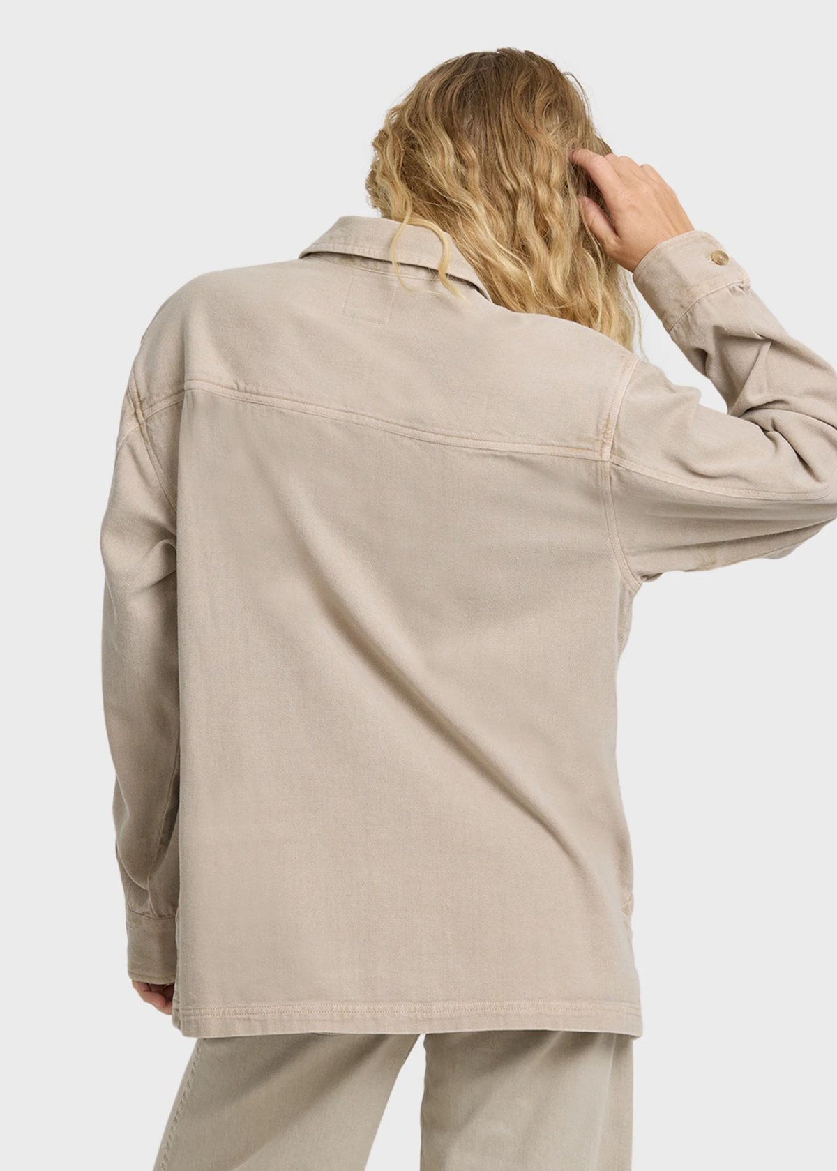 Washed Ashore Woven Shacket - Cobblestone
