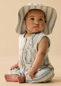 Organic Growsuit - Deep Blue Stripe