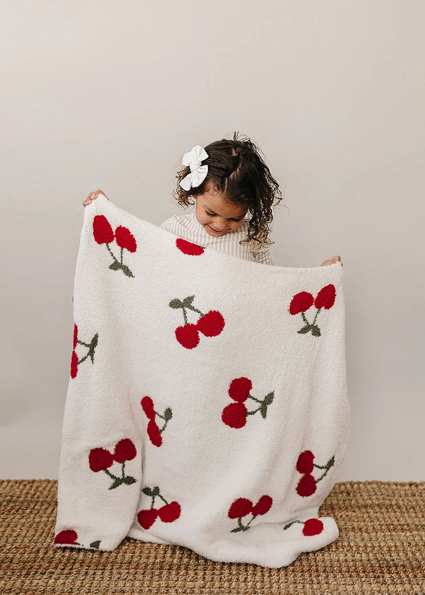 Cherry Plush Baby Blanket