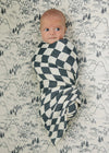 Charcoal Checkered Muslin Swaddle Blanket