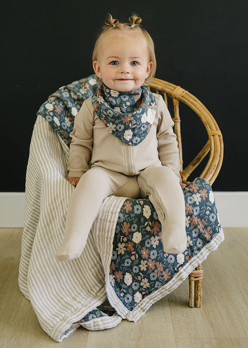 Midnight Floral Bib