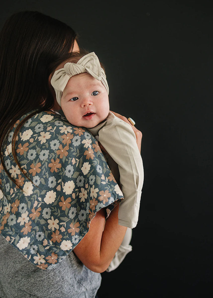 Midnight Floral Burp Cloth