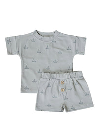 Sailboat Button Short Set
