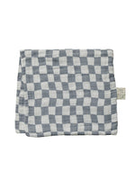 Dusty Blue Wavy Checkered Burp Cloth