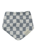 Dusty Blue Wavy Checkered Bib