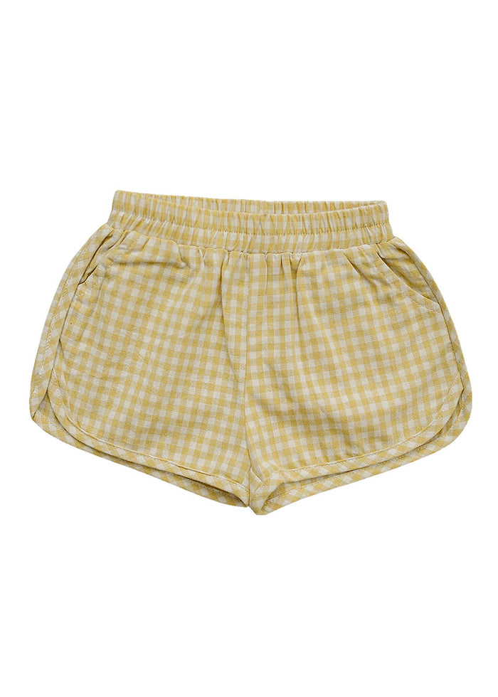 Yellow Gingham Shorts