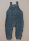 Charcoal Knit Overalls