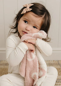 Pink Bow Plush Baby Blanket