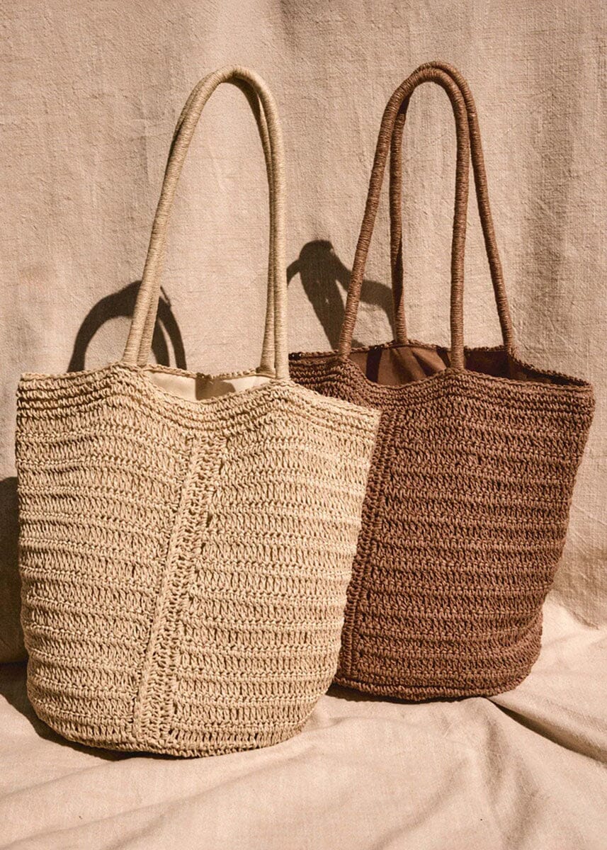 Las Lomas Straw Bag - Tobacco