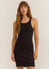 Delfa Rib Mini Dress - Black