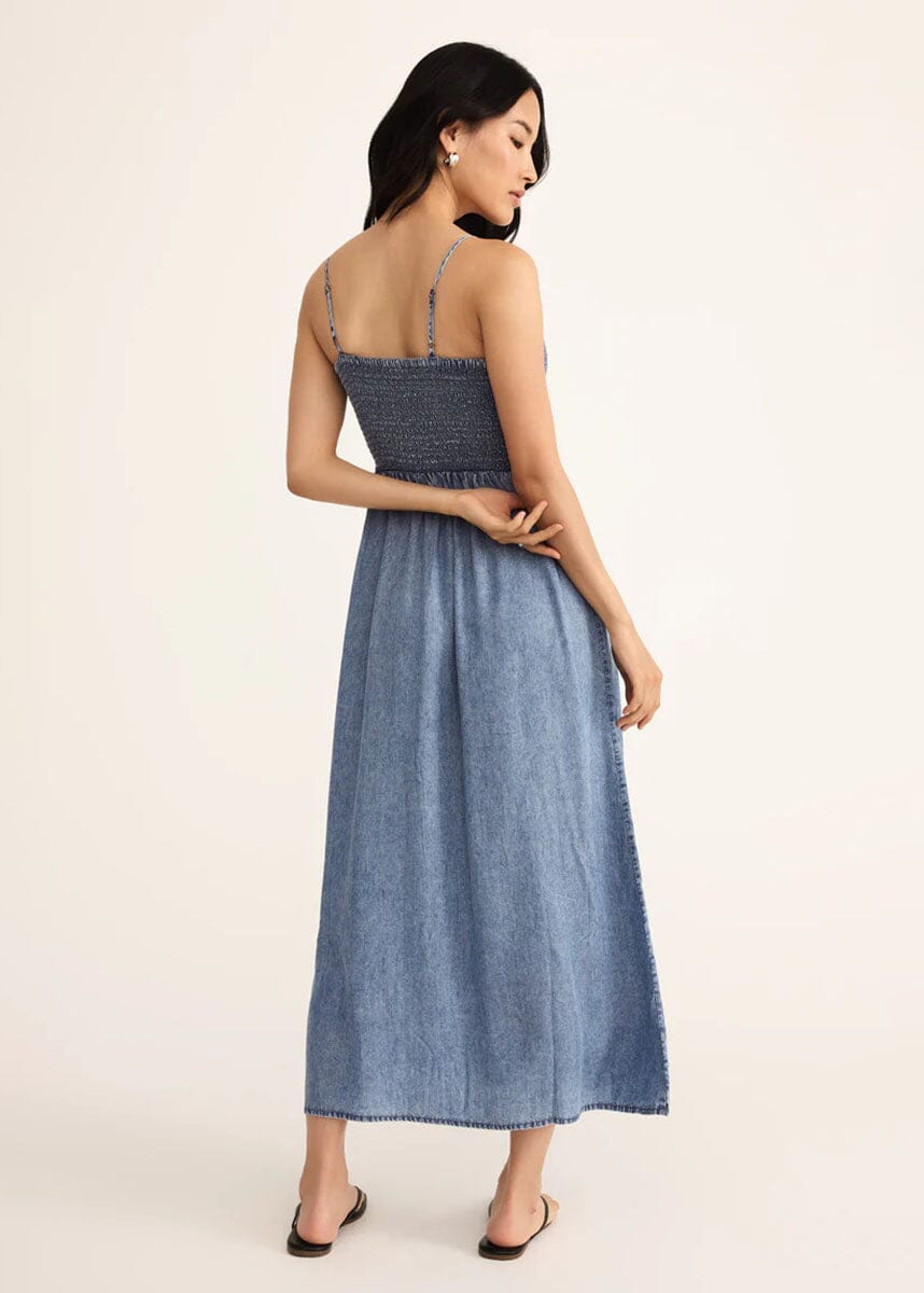 Bayside Chambray Midi Dress - Medium Chambray